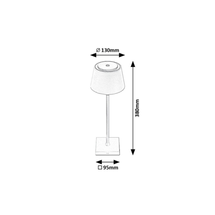 Rabalux - LED Dimbart uppladdningsbart skrivbordslampa LED/4W/3,7V 1800 mAh 3000-5000K IP44 silver