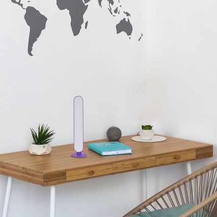 Rabalux - LED RGB Dimbar bordslampa LED/3W/5V lila + fjärrkontroll