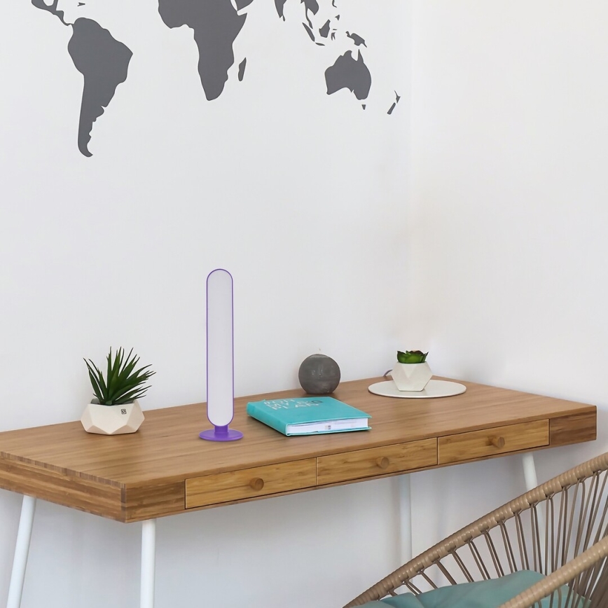 Rabalux - LED RGB Dimbar bordslampa LED/3W/5V lila + fjärrkontroll