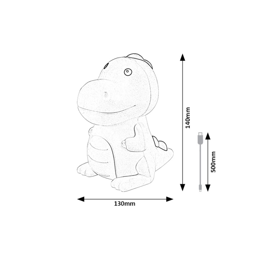 Rabalux - LED RGB Ljusreglerad beröring rechargeable children's liten lampa LED/0,45W/5V