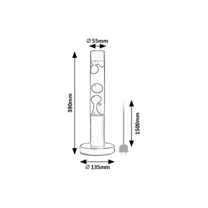 Rabalux - LED Lavalampa LED/25W/230V