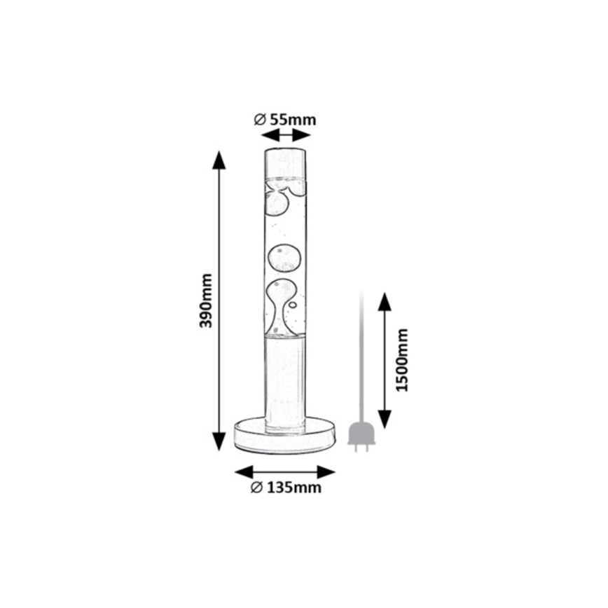Rabalux - LED Lavalampa LED/25W/230V