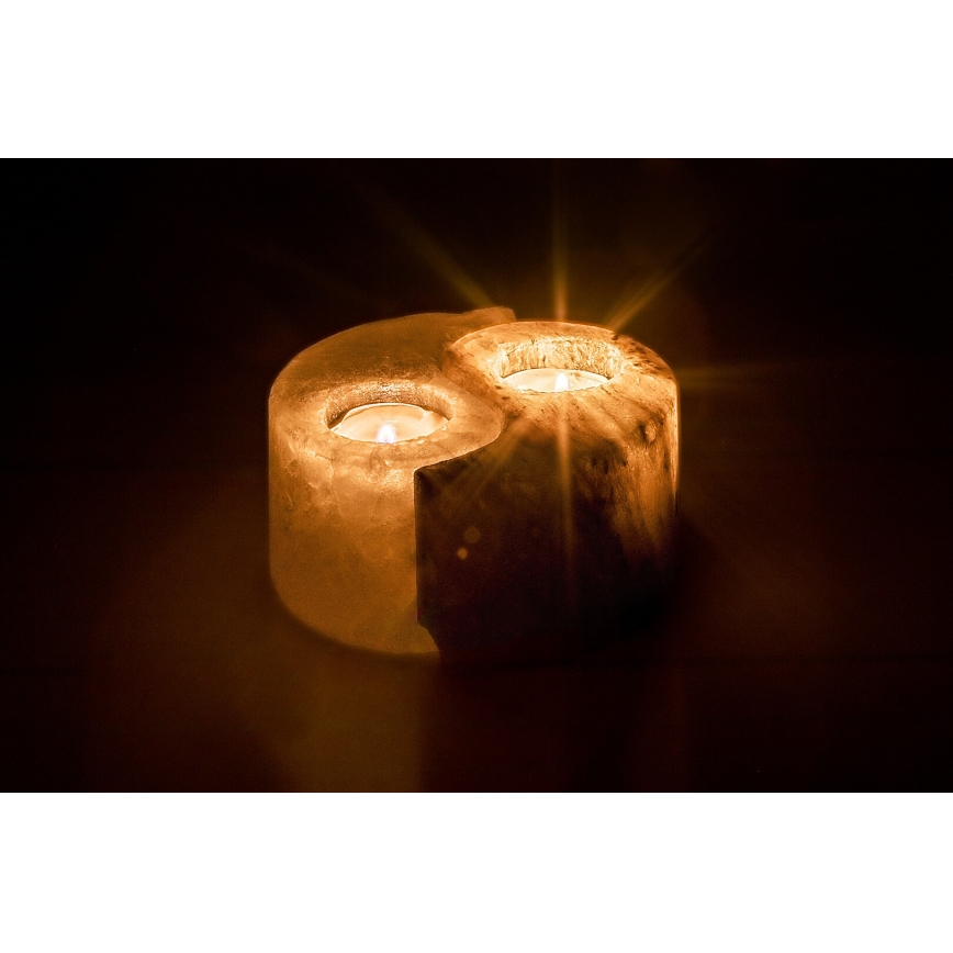 Rabalux - Saltlampa - ljusstake grå/vit