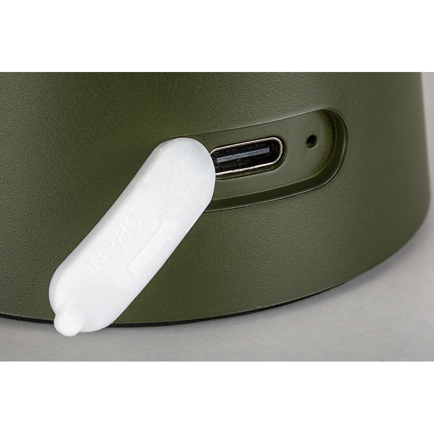 Rabalux - Dimbar touchstyrd uppladdningsbar utomhuslampa LED/1,5W/5V IP44 1200 mAh USB grön