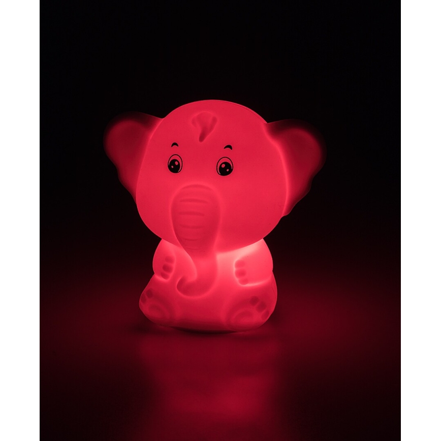 Rabalux - LED RGB beröringsstyrd nattlampa LED/0,05W/1xCR2032 elefant