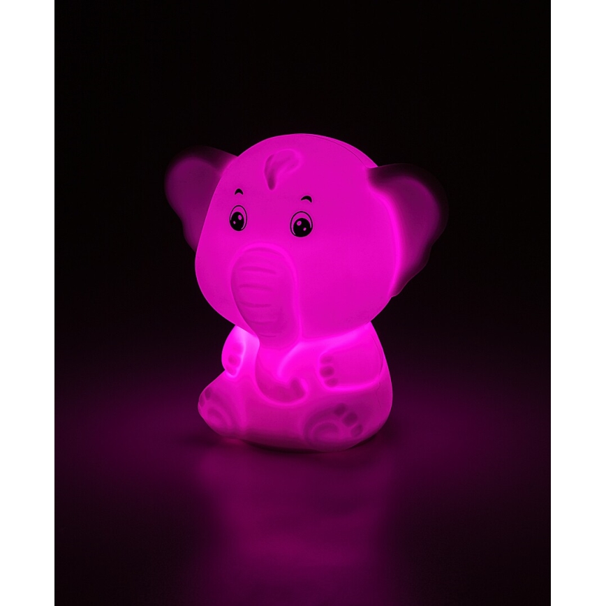 Rabalux - LED RGB beröringsstyrd nattlampa LED/0,05W/1xCR2032 elefant