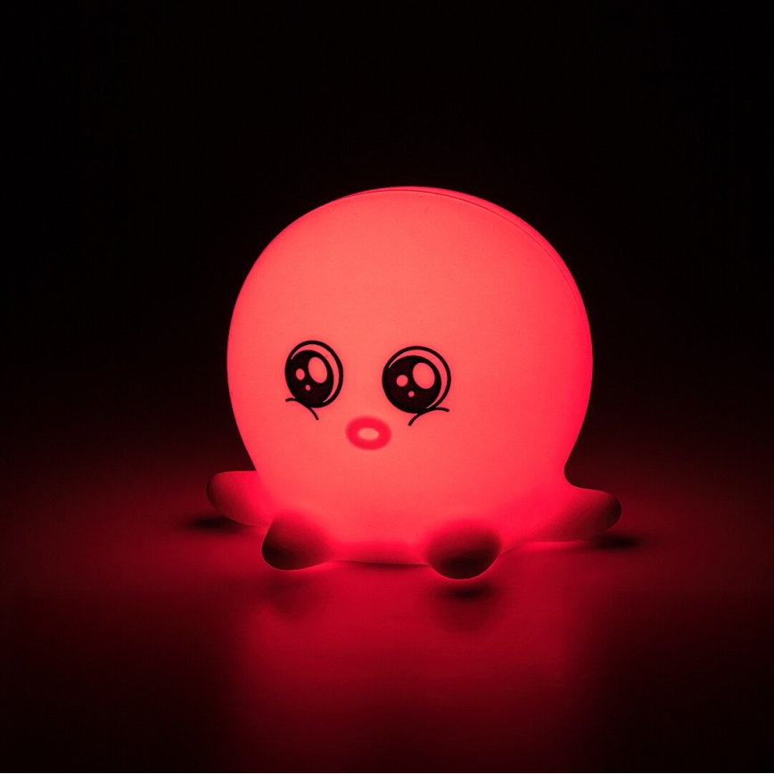 Rabalux - RGB-LED beröringsstyrd nattlampa LED/0,05W/1xCR2032 bläckfisk
