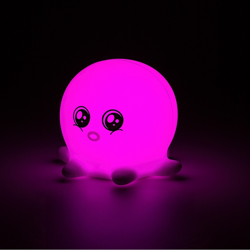 Rabalux - RGB-LED beröringsstyrd nattlampa LED/0,05W/1xCR2032 bläckfisk
