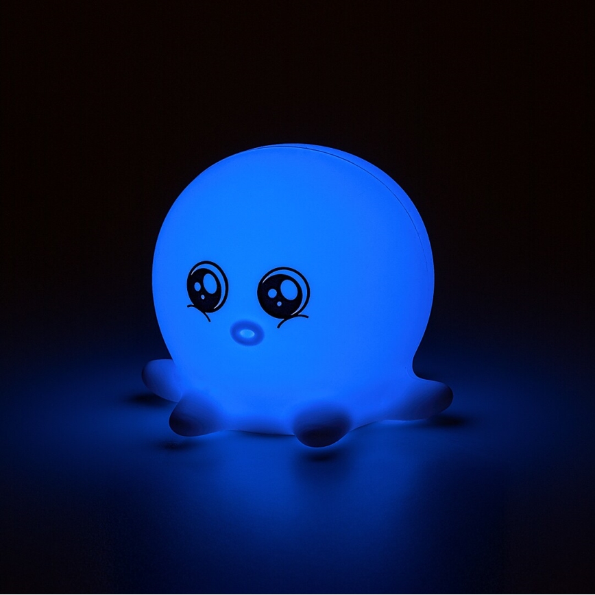 Rabalux - RGB-LED beröringsstyrd nattlampa LED/0,05W/1xCR2032 bläckfisk