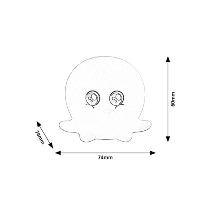 Rabalux - RGB-LED beröringsstyrd nattlampa LED/0,05W/1xCR2032 bläckfisk
