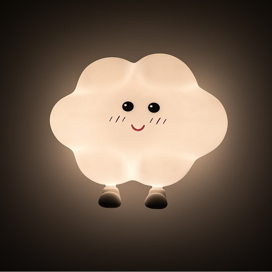 Rabalux - LED-dimbar uppladdningsbar touchstyrd nattlampa för barn LED/2,7W/5V 200 mAh moln