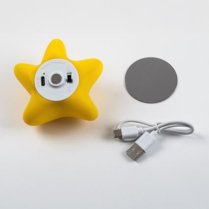 Rabalux - LED-dimmbar, uppladdningsbar och beröringsstyrd nattlampa för barn, stjärnformad, LED/2,7W/5V 200 mAh