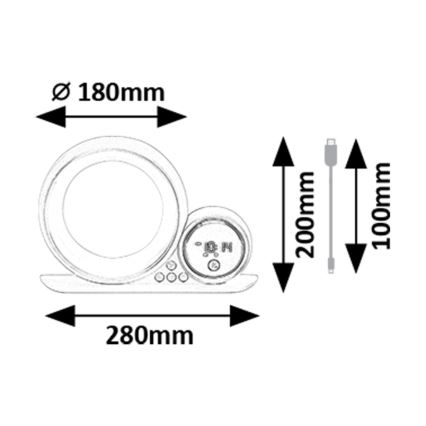 Rabalux - LED RGB Bordslampa med en högtalare LED/5W/230V