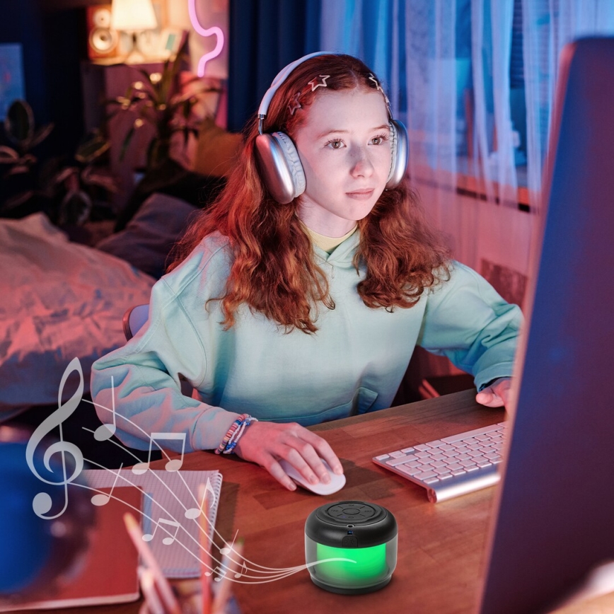 Rabalux - RGB Bordslampa med högtalare RGB/3W/3,7V 500mAh