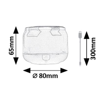 Rabalux - RGB Bordslampa med högtalare RGB/3W/3,7V 500mAh