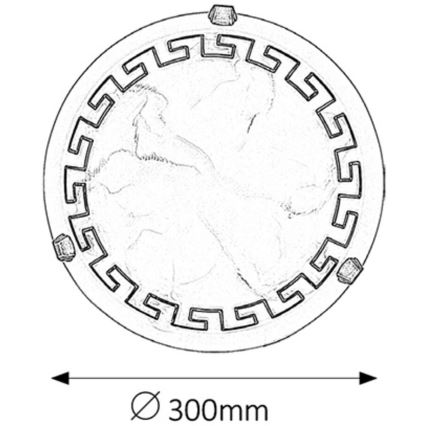 Rabalux 7648 - Takbelysning ETRUSCO 1xE27/60W/230V