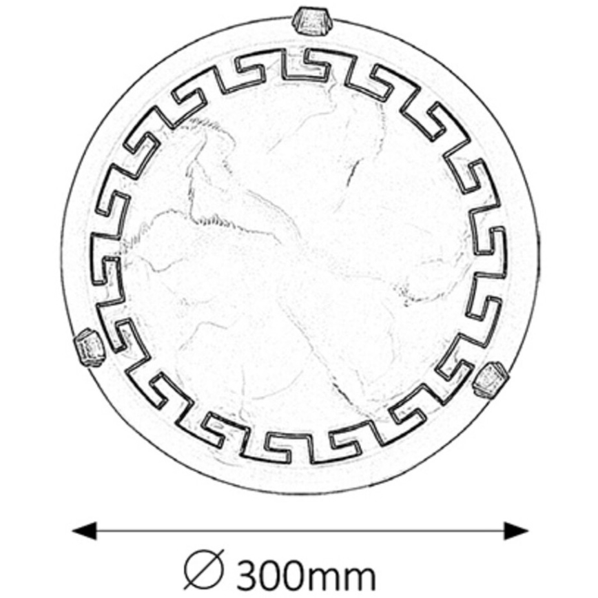 Rabalux 7648 - Takbelysning ETRUSCO 1xE27/60W/230V
