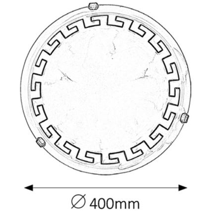 Rabalux 7649 - Takbelysning ETRUSCO 2xE27/60W/230V