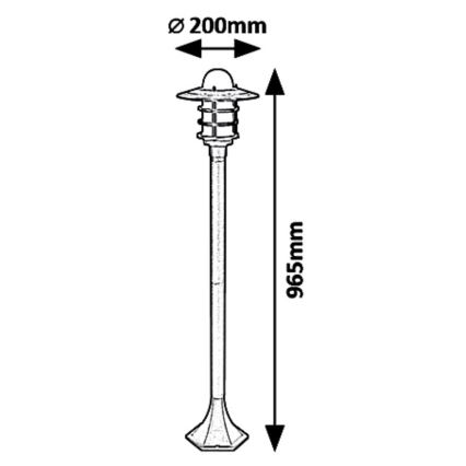 Rabalux 7680 - Utomhuslampa DARRINGTON 1xE27/20W/230V IP44