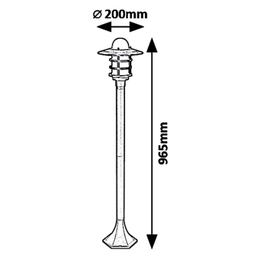 Rabalux 7680 - Utomhuslampa DARRINGTON 1xE27/20W/230V IP44