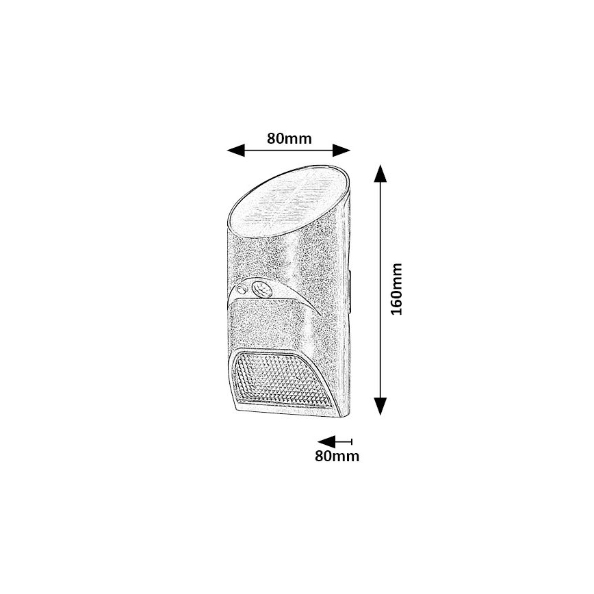 Rabalux - LED solcellslampa med sensor LED/3,6W/3,7V IP44 1800 mAh