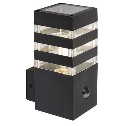 Rabalux - Utomhus vägglampa med sensor 1xE27/12W/230V IP44