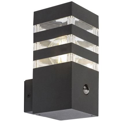 Rabalux - Utomhus vägglampa med sensor 1xE27/12W/230V IP44