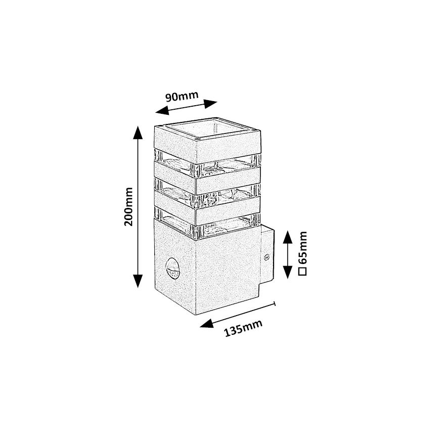 Rabalux - Utomhus vägglampa med sensor 1xE27/12W/230V IP44