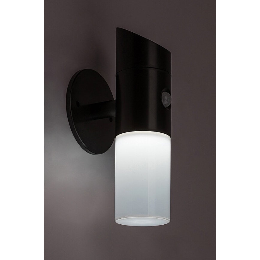 Rabalux - LED RGB Solcellsvägglampa med sensor LED/1W/3,7V IP44 svart 1200 mAh