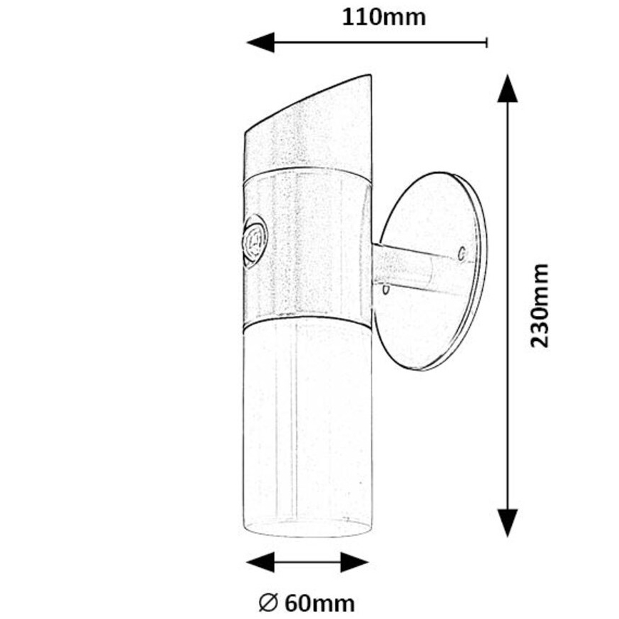 Rabalux - LED RGB Solcellsvägglampa med sensor LED/1W/3,7V IP44 svart 1200 mAh