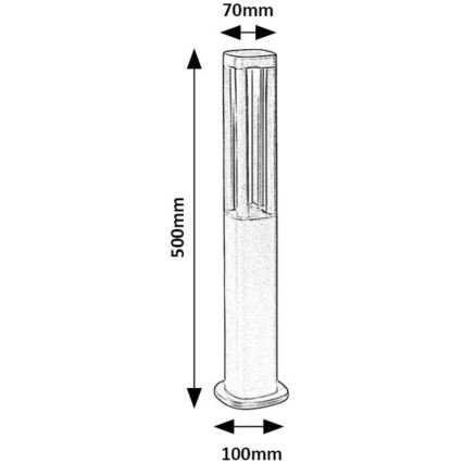 Rabalux - LED-lampa för utomhusbruk LED/7W/230V IP54 antracit