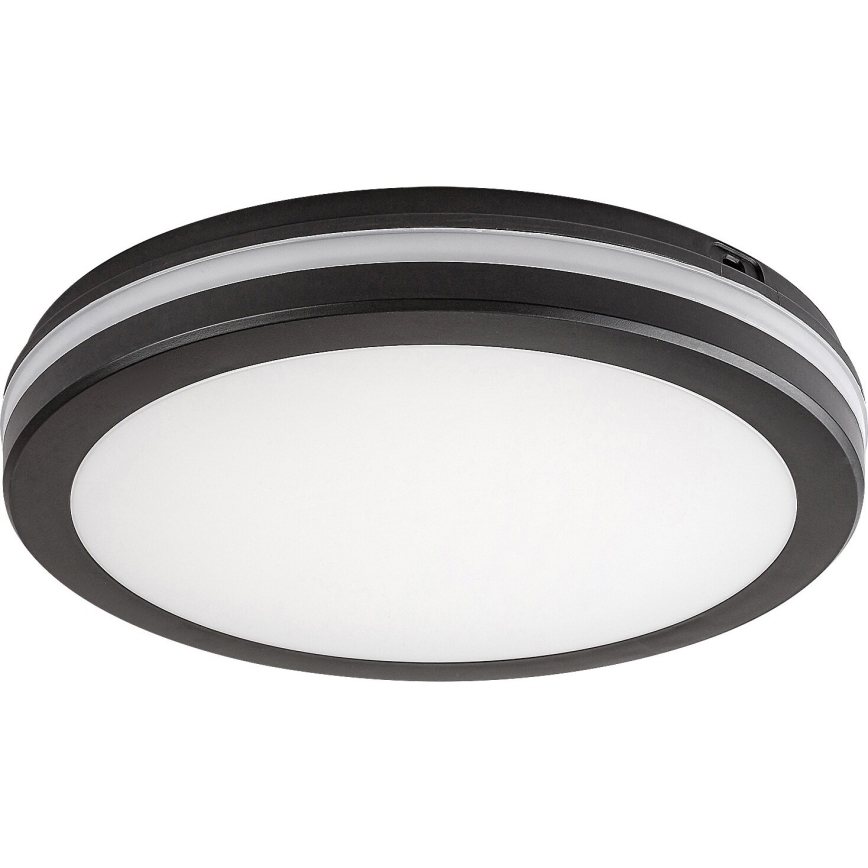 Rabalux - LED badrumstaklampa LED/28W/230V 3000/4000/6500K IP54 svart Ø 30 cm