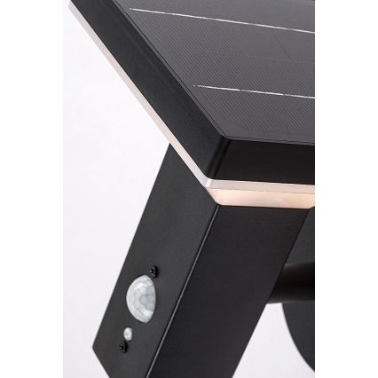 Rabalux - LED solcellsvägglampa med sensor LED/4W/230V IP44 svart 2200 mAh