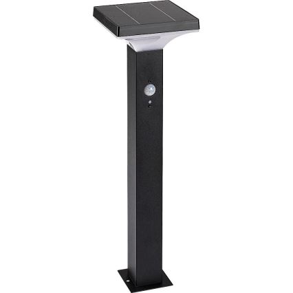 Rabalux - LED solcellslampa med sensor LED/4W/3,7V IP44 svart 2200 mAh