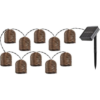 Rabalux - LED solcellskedja 10xLED/0,6W/1,2V 5 m IP44 600 mAh