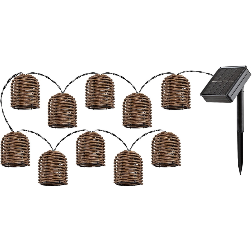 Rabalux - LED solcellskedja 10xLED/0,6W/1,2V 5 m IP44 600 mAh