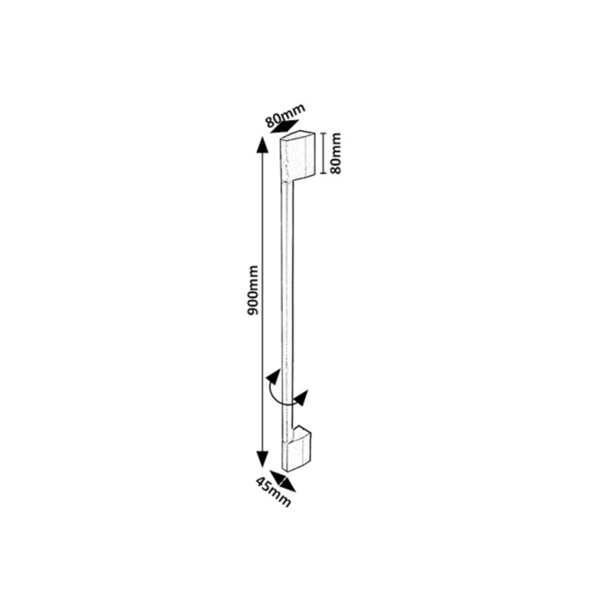 Rabalux - LED utomhusvägglampa LED/8W/230V IP54 90 cm svart