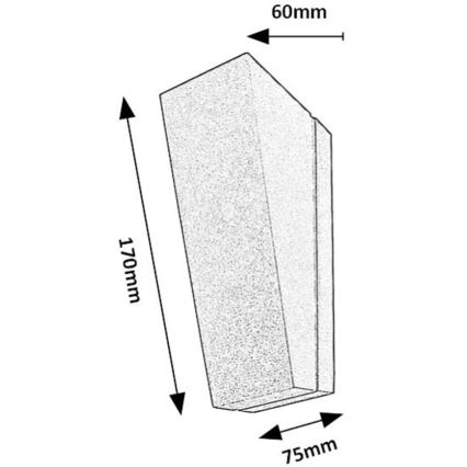 Rabalux - LED vägglampa för utomhusbruk LED/3W/230V IP65 antracit
