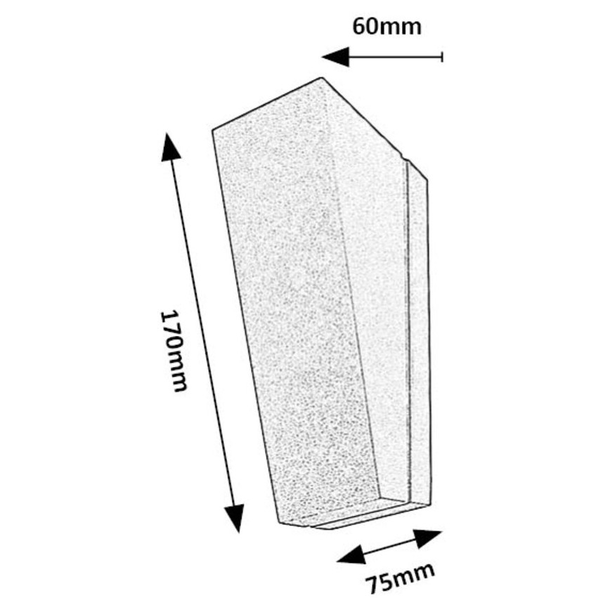 Rabalux - LED vägglampa för utomhusbruk LED/3W/230V IP65 antracit