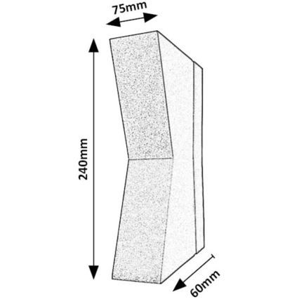 Rabalux - LED vägglampa för utomhusbruk LED/6W/230V IP65 antracit