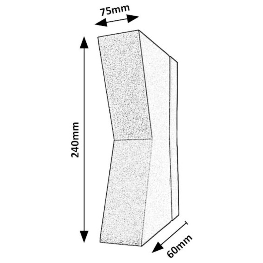 Rabalux - LED vägglampa för utomhusbruk LED/6W/230V IP65 antracit