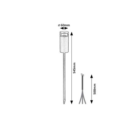 Rabalux - Utomhuslampa 1xGU10/10W/230V IP54 54,5 cm antracit