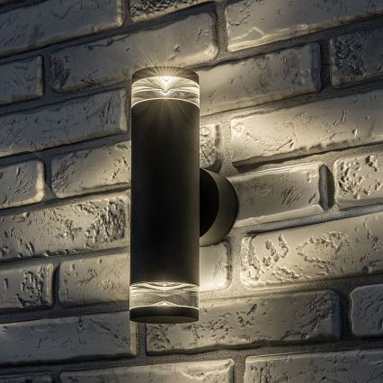 Rabalux - Utomhusvägglampa 2xGU10/10W/230V IP54 antracitgrå