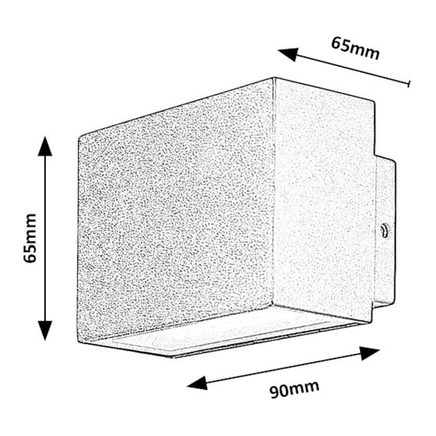 Rabalux - LED vägglampa för utomhusbruk LED/7W/230V IP54 svart