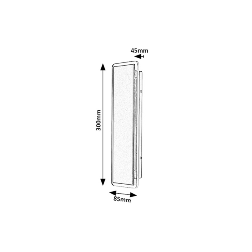 Rabalux - LED utomhusvägglampa LED/18W/230V IP54 svart