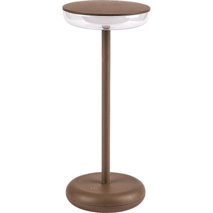 Rabalux - LED Ljusreglerad rechargeable utomhus lampa LED/6W/5V IP44 1800 mAh brun