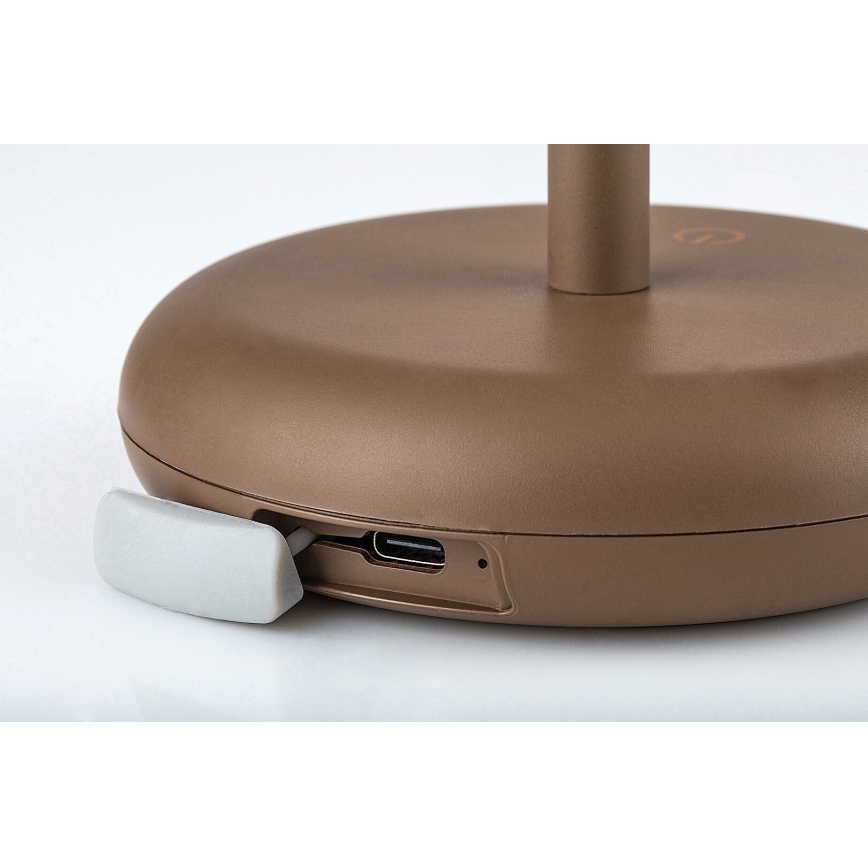 Rabalux - LED Ljusreglerad rechargeable utomhus lampa LED/6W/5V IP44 1800 mAh brun