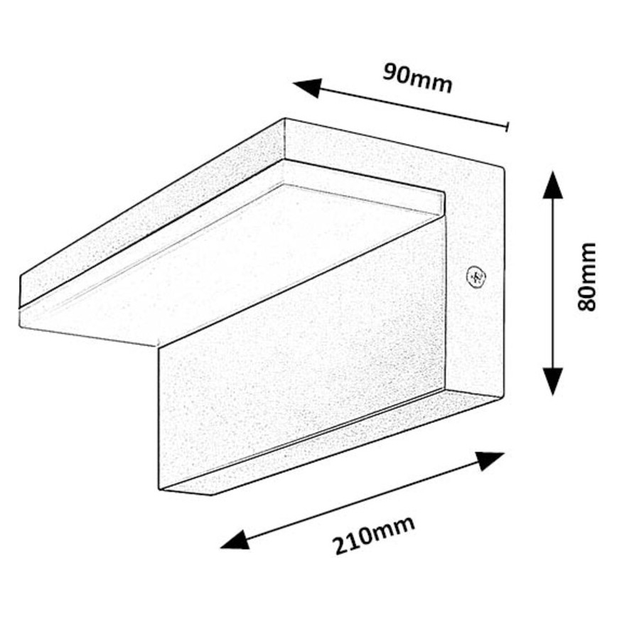 Rabalux - LED vägglampa för utomhusbruk LED/10W/230V IP54 svart