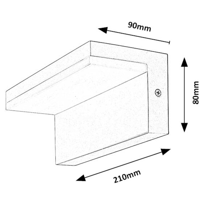 Rabalux - LED vägglampa för utomhusbruk LED/10W/230V IP54 vit