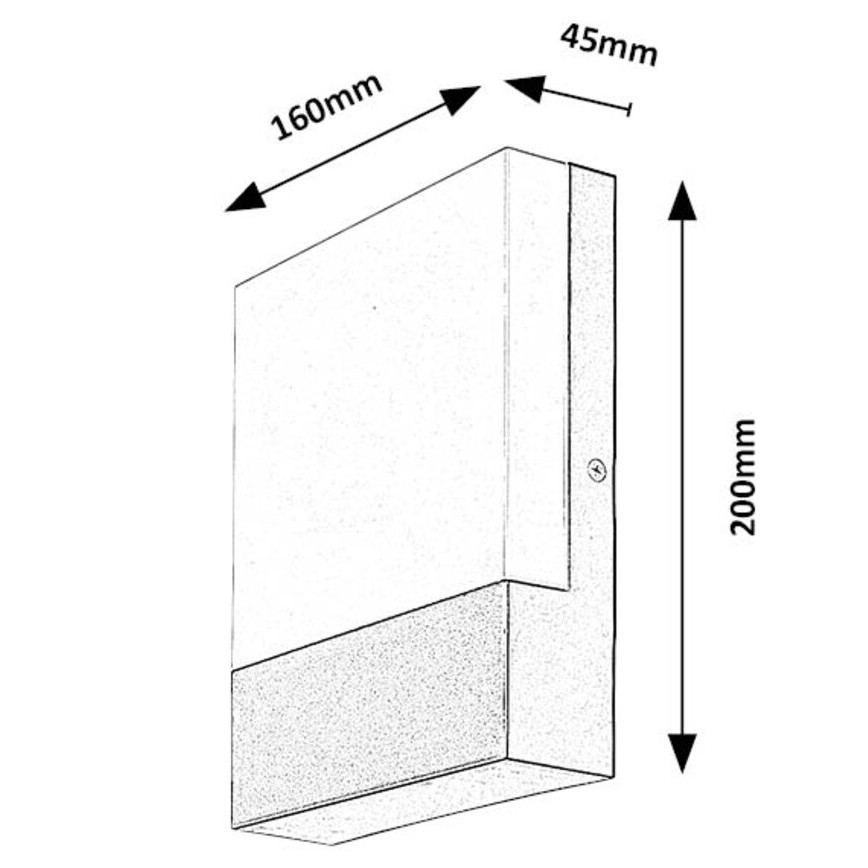 Rabalux - LED vägglampa för utomhusbruk LED/10W/230V IP44 svart